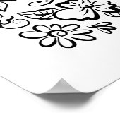 フラワードードルズユカラーポスター ポスター (角)