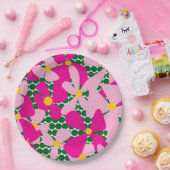 フラワードードル装飾用クッション ペーパープレート (パーティー)