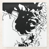 フラワードードル ガラスコースター (正面)