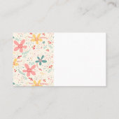 フラワードードル |スタイル化されたツリーロゴ 名刺 (裏面)