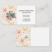 フラワードードル |スタイル化されたツリーロゴ 名刺 (正面/裏面)