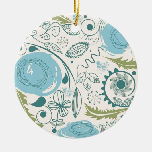 フラワードードル セラミックオーナメント (正面)