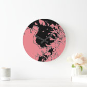 フラワードードル ラージ壁時計 (ホーム)