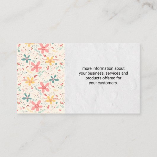 フラワードードル 名刺 (裏面)