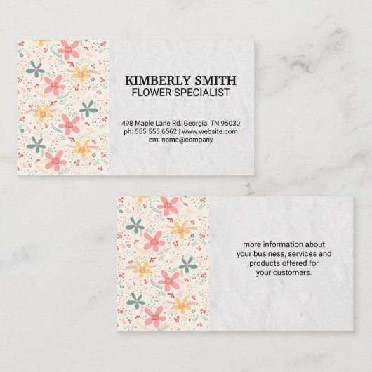 フラワードードル 名刺 (正面/裏面)