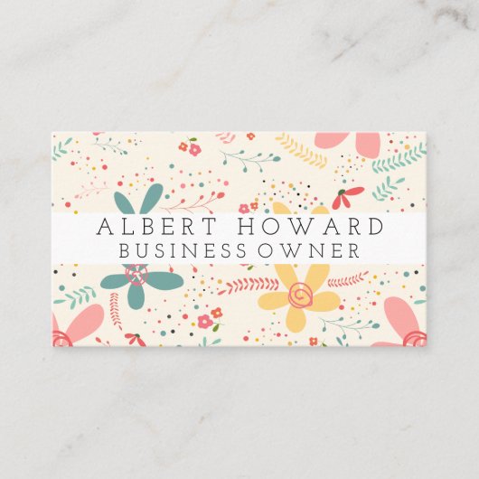 フラワードードル 名刺 (正面)