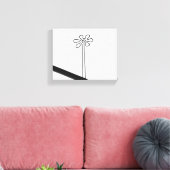 フラワーナスカ古代アイドルジオグリフのシンボルInd キャンバスプリント (インサイチュ (リビング))