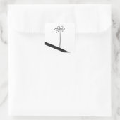 フラワーナスカ古代アイドルジオグリフのシンボルInd スクエアシール (バッグ)