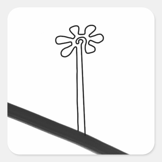 フラワーナスカ古代アイドルジオグリフのシンボルInd スクエアシール (正面)