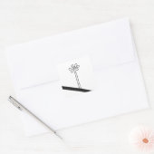 フラワーナスカ古代アイドルジオグリフのシンボルInd スクエアシール (封筒)