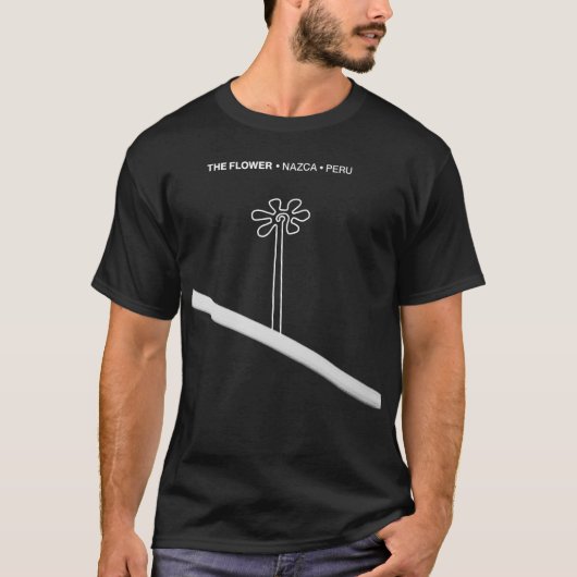 フラワーナスカ古代アイドルジオグリフのシンボルInd Tシャツ (正面)