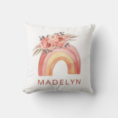 フラワーニュートラルカラー付きレインボホ クッション (正面)