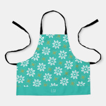 フラワーネイビオレンジミニマル模様