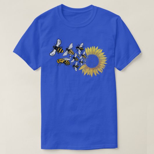 フラワーハチひまわり Tシャツ (デザイン正面)