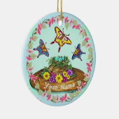 フラワーハットバードネストオーナメント セラミックオーナメント (右)