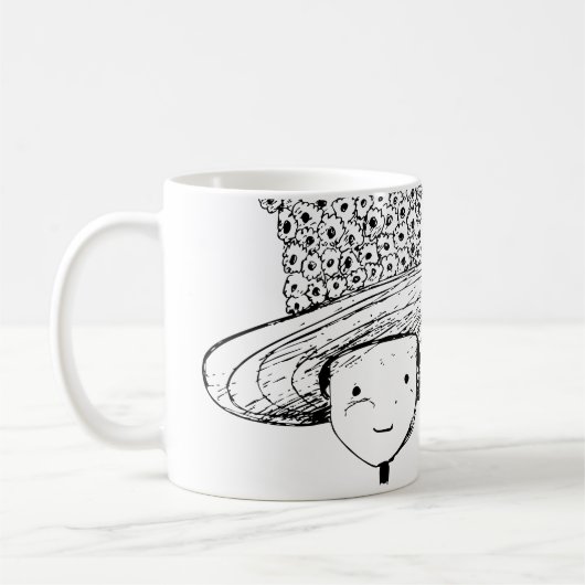 フラワーハット コーヒーマグカップ (左)