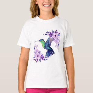 フラワーハミングバードシャツ Tシャツ