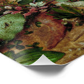 フラワーハレアートフォレストヴィンテージグロス仕上げ ポスター (コーナー)