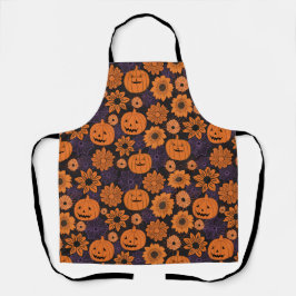 フラワーハロウィン エプロン