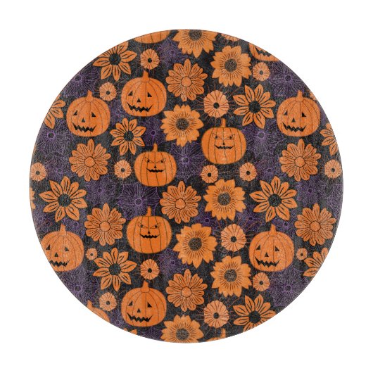 フラワーハロウィン カッティングボード (正面)