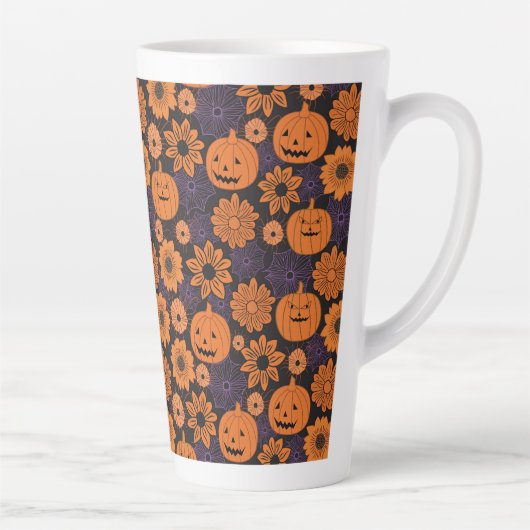フラワーハロウィン カフェラテマグ (右)