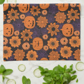 フラワーハロウィン キッチンタオル (折り畳み)