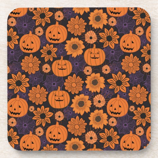 フラワーハロウィン コースター (正面)