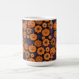 フラワーハロウィン コーヒーマグカップ
