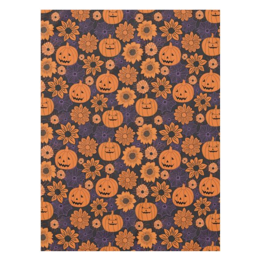 フラワーハロウィン テーブルクロス (正面)