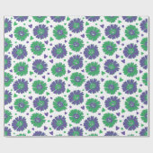 フラワーハロウィーンパンプキンハート ラッピングペーパー (フラット)