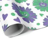 フラワーハロウィーンパンプキンハート ラッピングペーパー (ロールコーナー)