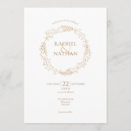 フラワーハロー ラウレルガーランド ウェディング 招待状