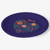 フラワーハートのウェディング ペーパープレート (アングル)