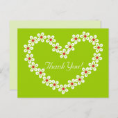 フラワーハートサンキューポストカード ポストカード (正面/裏面)