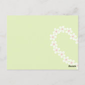 フラワーハートサンキューポストカード ポストカード (裏面)