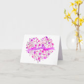 フラワーハートブーケアートマザーズデイカード カード (黄色い花)