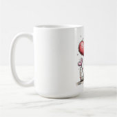 フラワーハート付きLOVEバルーン コーヒーマグカップ (左)