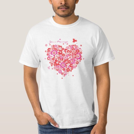 フラワーハート1シャツ Tシャツ (正面)