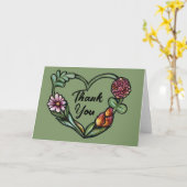 フラワーハート カード (黄色い花)