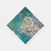 フラワーハート ゴールド ロマンチック 手書き デコパージュ スタンダードランチョンナプキン (角)