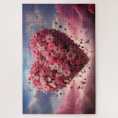 フラワーハート&バタフライ ジグソーパズル (縦)