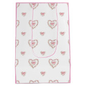 フラワーハート バレンタインデー ミディアムペーパーバッグ (裏面)