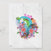 フラワーハート メキシカンウェディング 招待状 (裏面)