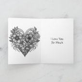 フラワーハート ロマンティック オーダーメイド カード (内部)