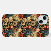 フラワーハーベストビンテージ柄 (12) iPhoneケース (裏面横)