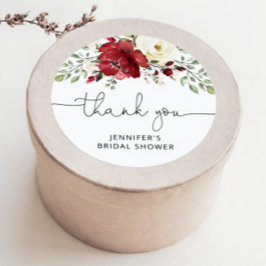 フラワーバイオレットのウェディングシャワー ラウンドシール