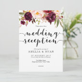 フラワーバイオレットのウェディングパーティー招待状 招待状 (スタンド正面)