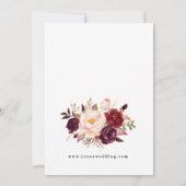 フラワーバイオレットのウェディングパーティー招待状 招待状 (裏面)