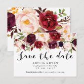 フラワーバイオレットマーズラ セーブ・ザ・デート カード (正面/裏面)