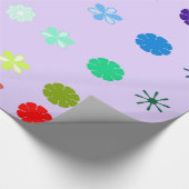 フラワーバイオレットラッピング紙 ラッピングペーパー (角)